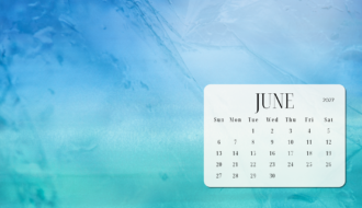 Abstract Blue and Green Ice Glass June 2027 Desktop Wallpaper