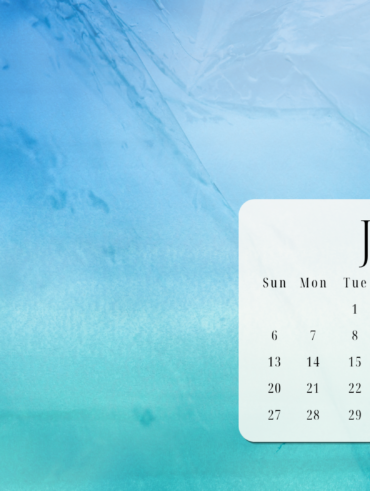 Abstract Blue and Green Ice Glass June 2027 Desktop Wallpaper