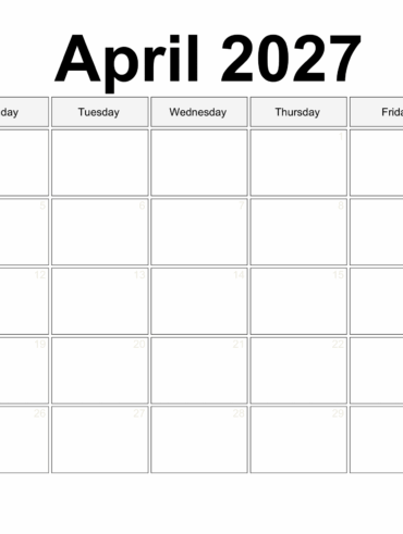 Blank Calendar