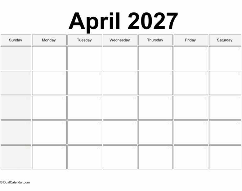 Blank Calendar