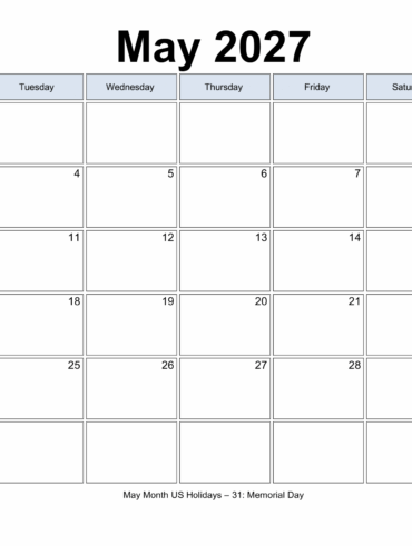 Calendar with Week Number