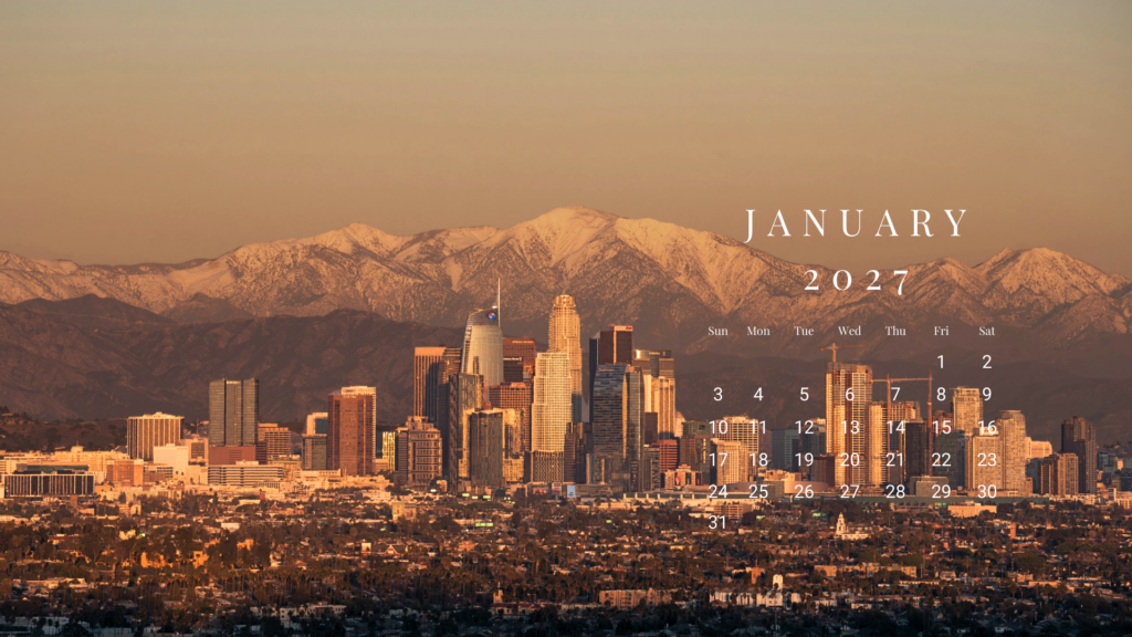 10+ January 2027 Desktop Calendar Wallpaper